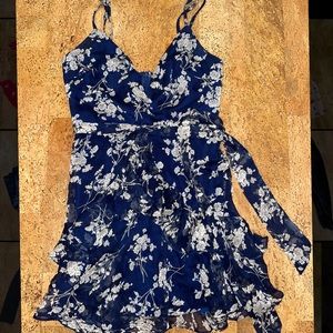Navy floral summer dress, size S
